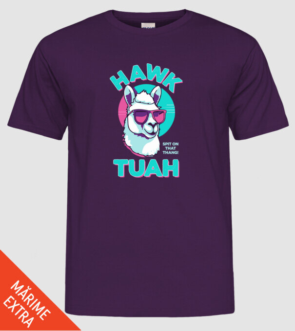 Hawk tuah llama retro sunglasses model mov pe tricou