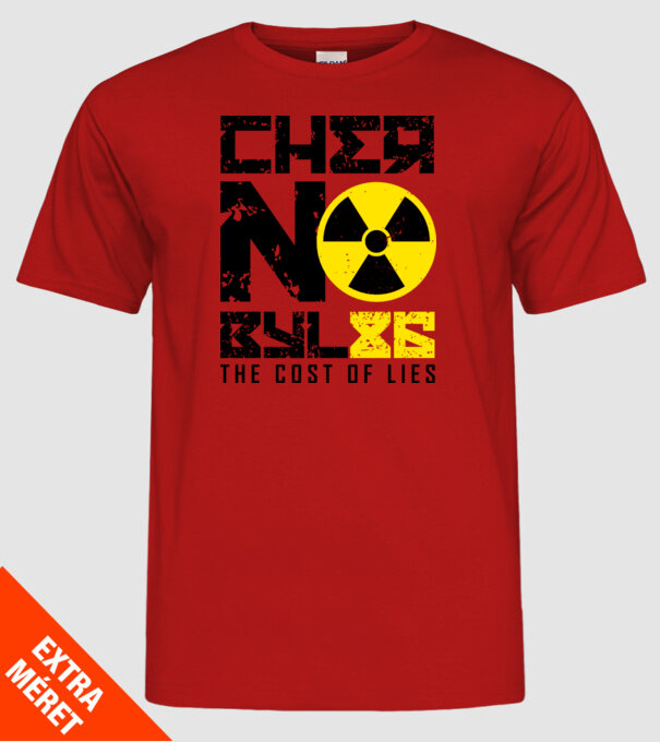 'Chernobyl ''86' model roșu pe tricou