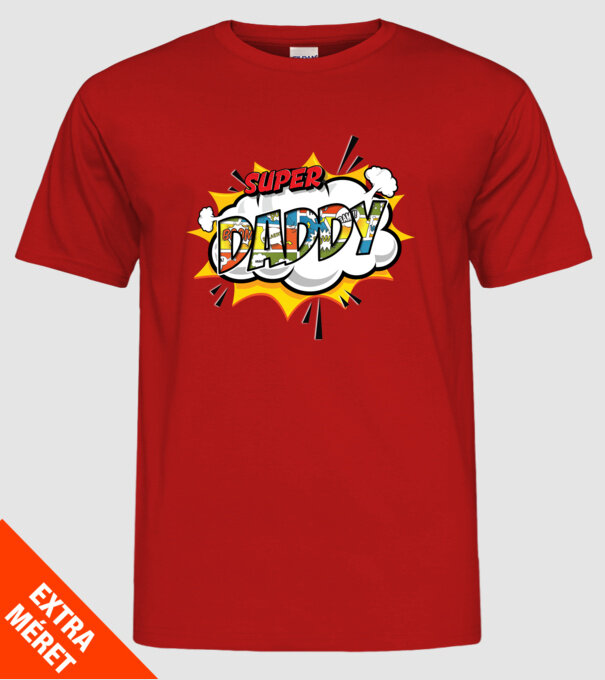 Comic Daddy model roșu pe tricou
