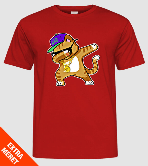 Cool Cat DAB model roșu pe tricou