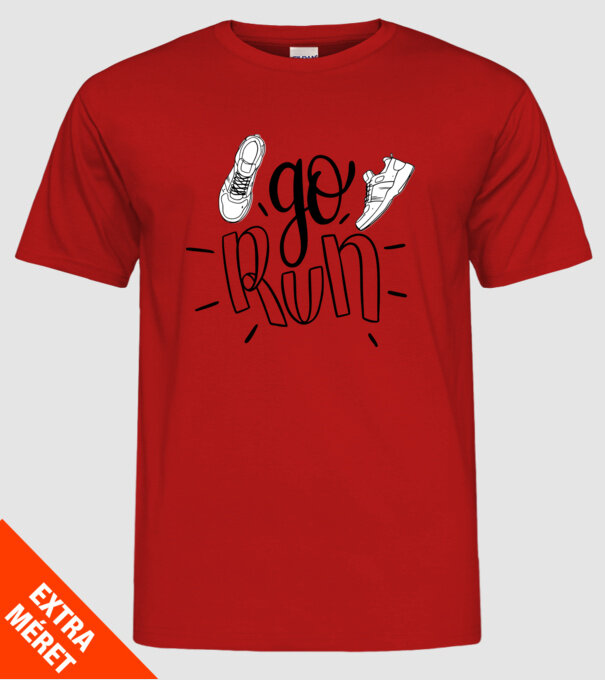 Go run 2c model roșu pe tricou