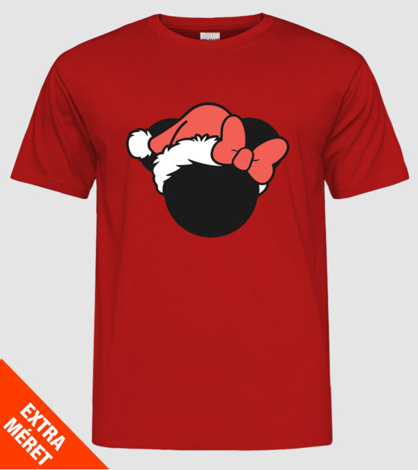 Crăciun Minnie model roșu pe tricou