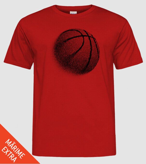 Basketball model roșu pe tricou