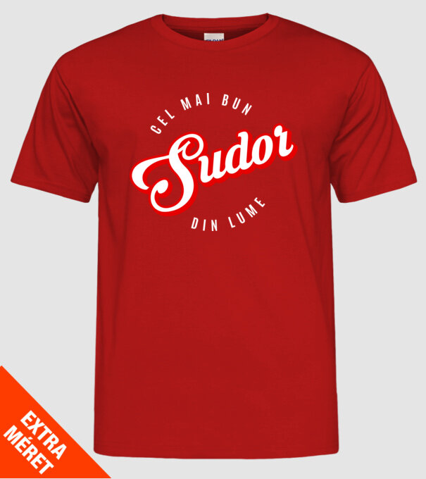 Cel mai bun SUDOR din lume model roșu pe tricou