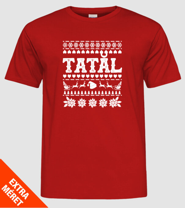 Tatăl model roșu pe tricou