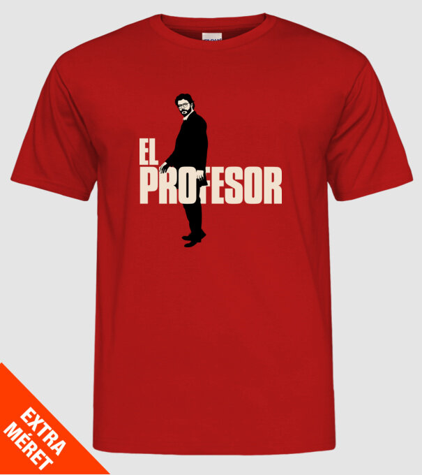 el professor la casa de papel model roșu pe tricou