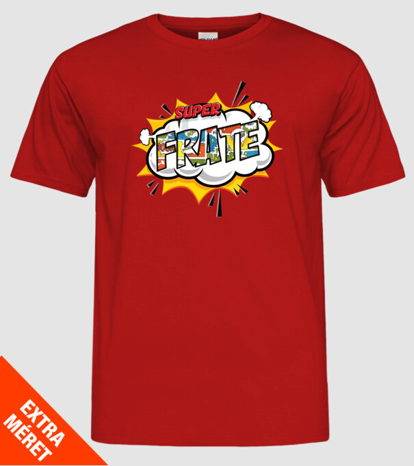 Super Frate model roșu pe tricou
