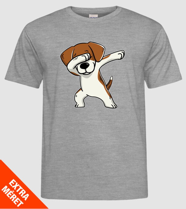 Beagle DAB model gri pe tricou
