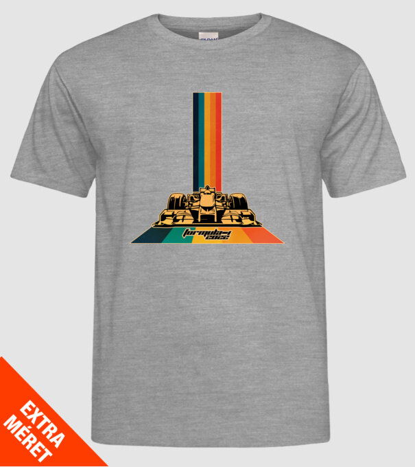 f1 retro car model gri pe tricou
