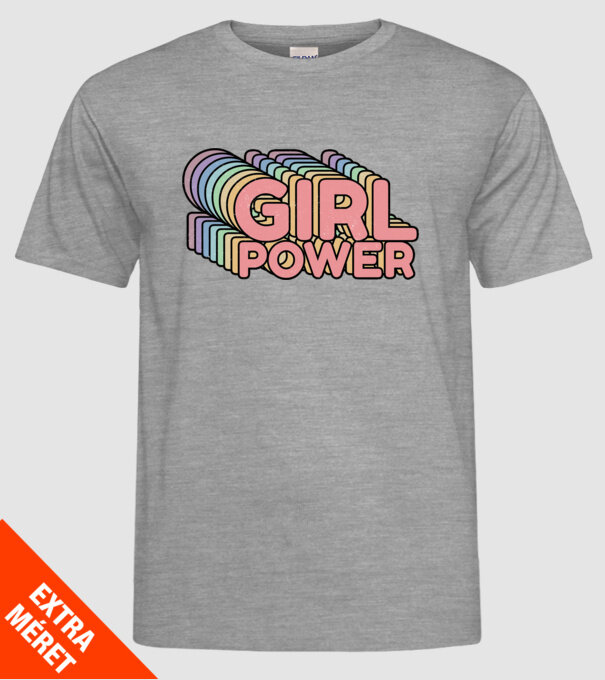 Girl power model gri pe tricou