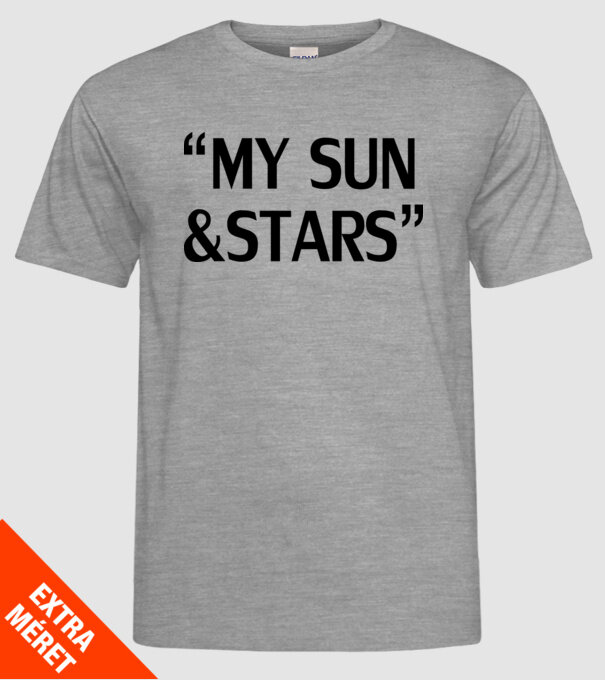 My sun and stars model gri pe tricou