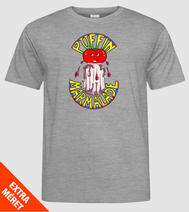 Gem puffin model gri pe tricou