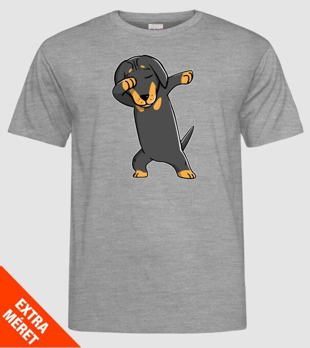 Teckel DAB model gri pe tricou