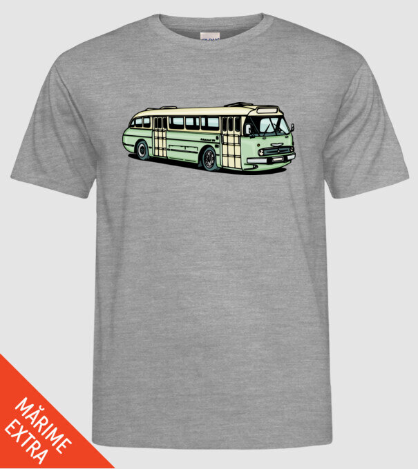 Autobuze model gri pe tricou