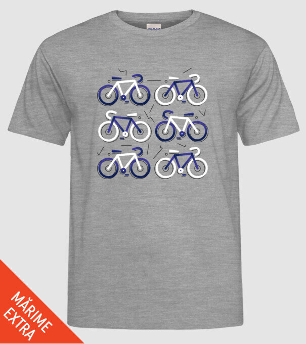 Bikes model gri pe tricou