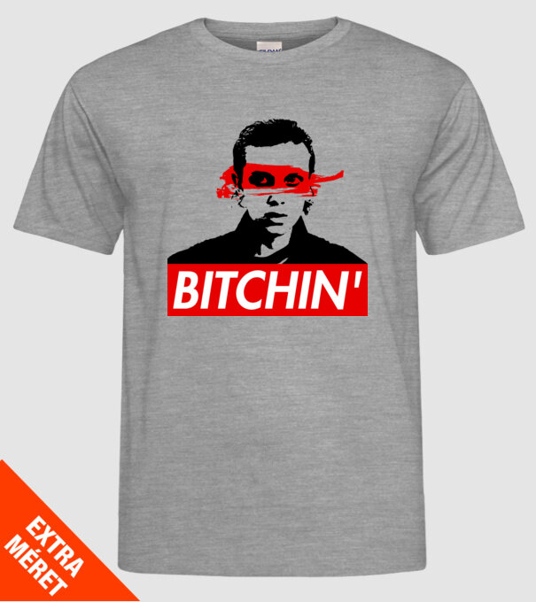 bitchin eleven model gri pe tricou