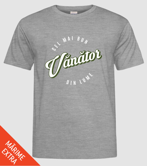 Cel mai bun Vănător din lume model gri pe tricou