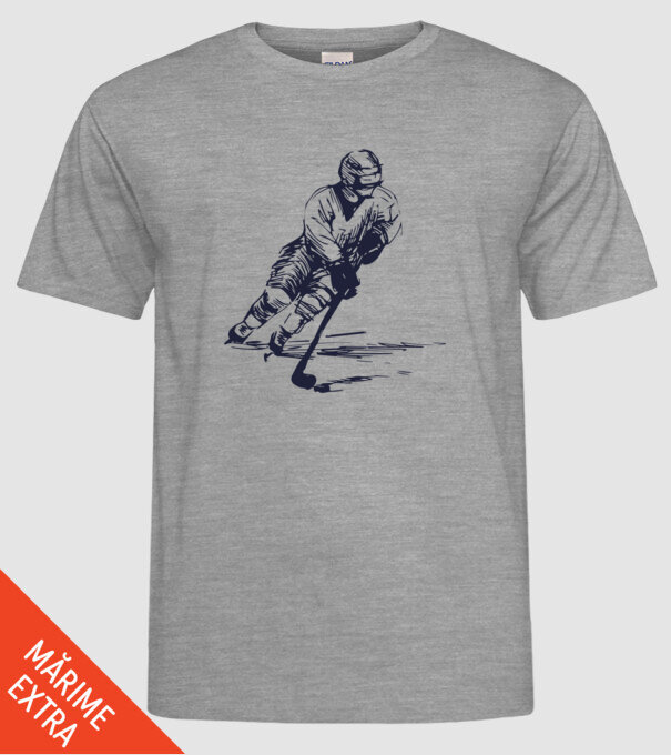 Hockey player model gri pe tricou