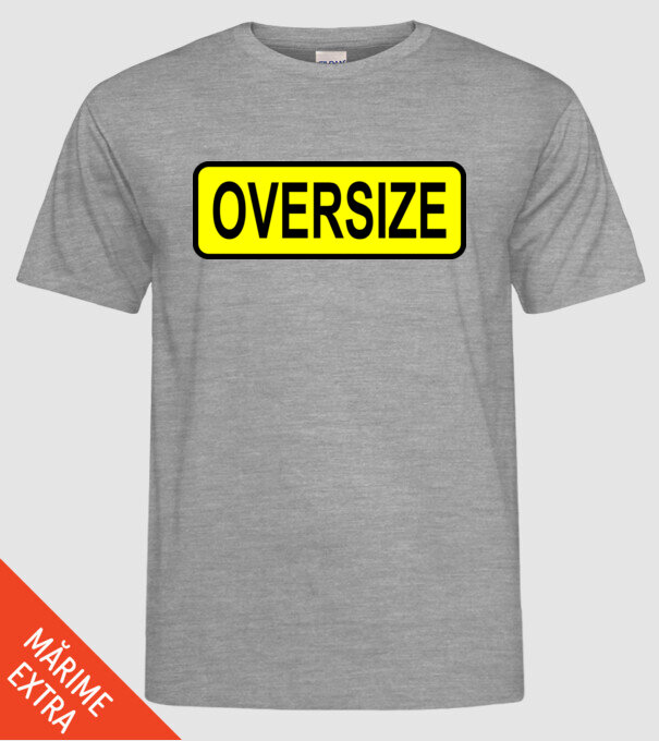 Oversize model gri pe tricou