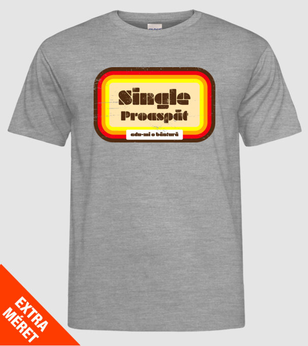 single proaspăt - adu-mi o băutură model gri pe tricou