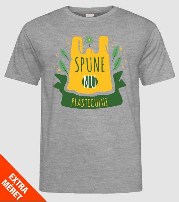 spune nu plasticului model gri pe tricou