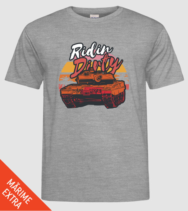 Tancuri model gri pe tricou