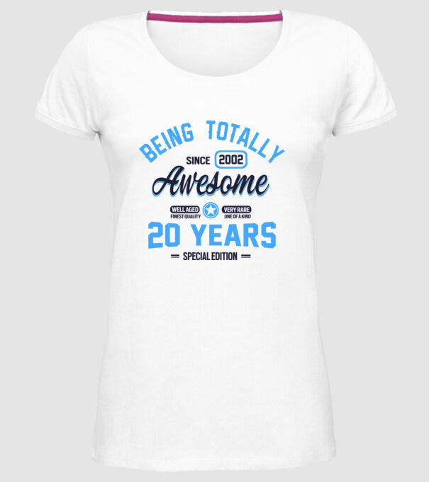 20 years of being totally awesome model alb pe tricou