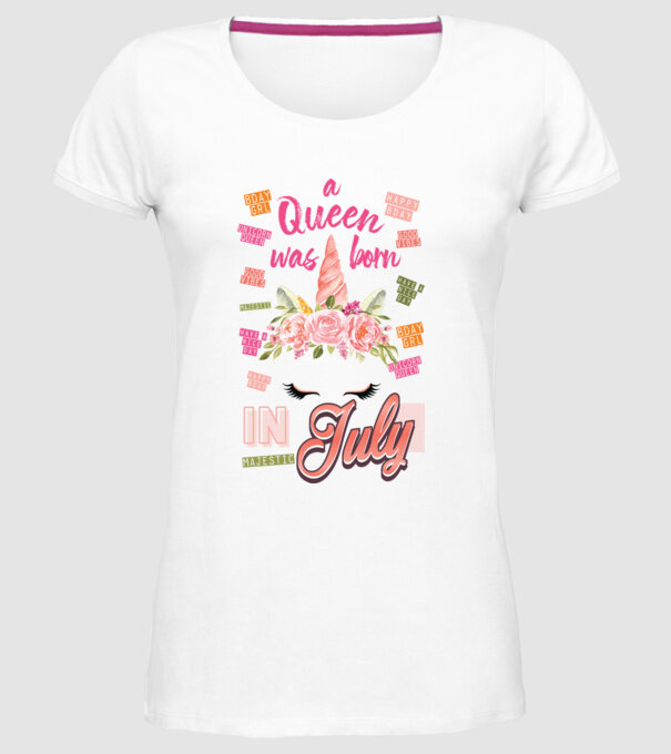A queen was born in JÚLIUS model alb pe tricou