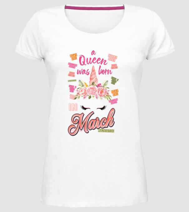 A queen was born in MÁRCIUS model alb pe tricou