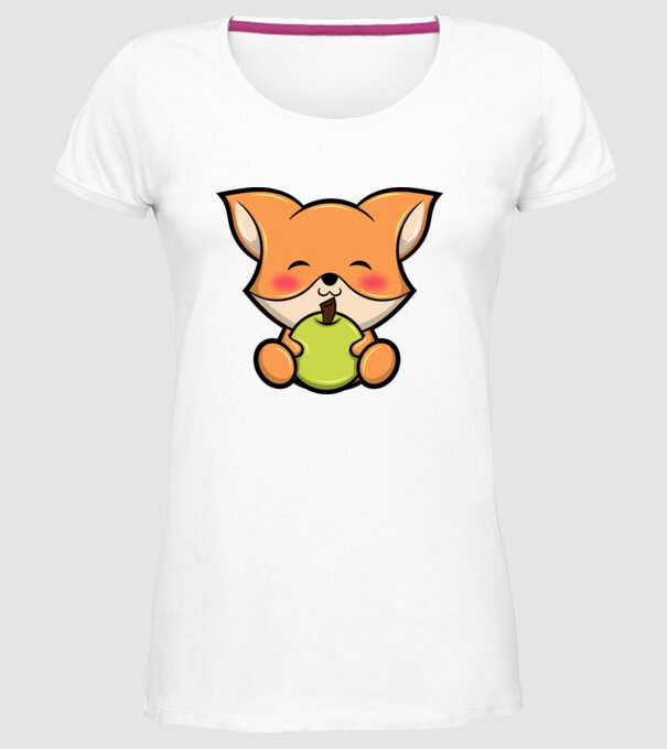 Baby Fox model alb pe tricou