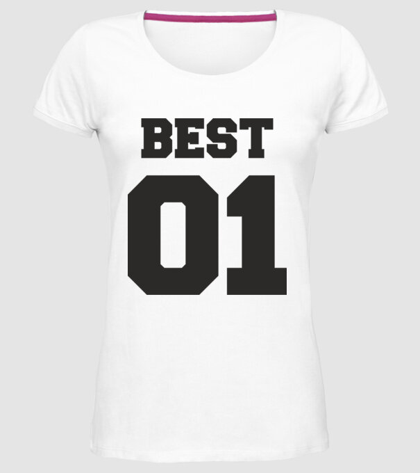 Best 01 model alb pe tricou