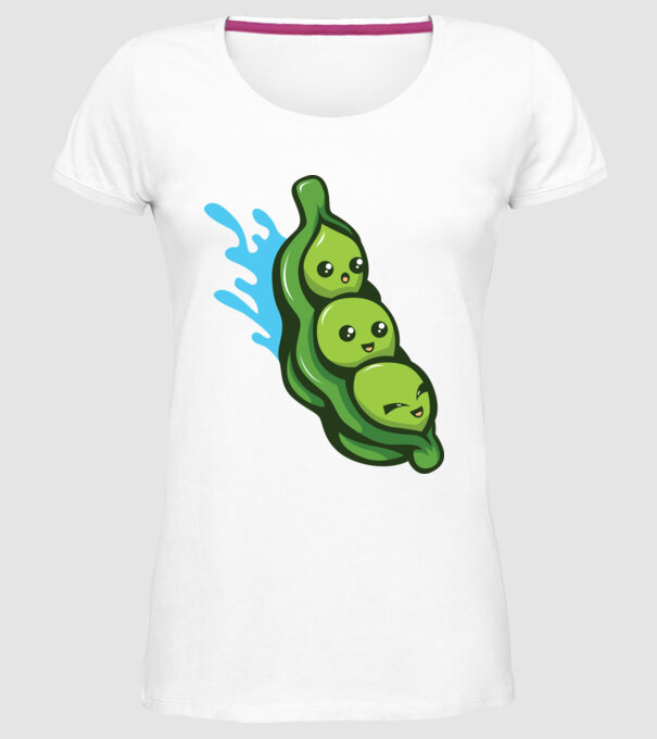 Mazăre model alb pe tricou