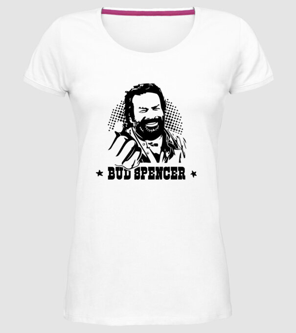 Bud Spencer model alb pe tricou
