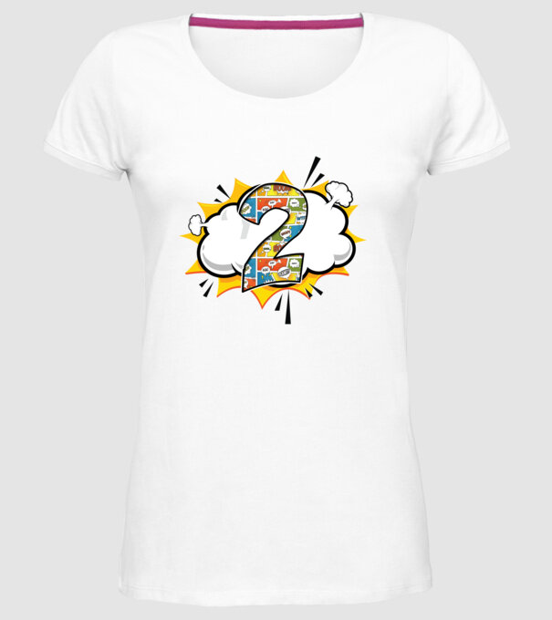 Birthday Comic Number 2 model alb pe tricou
