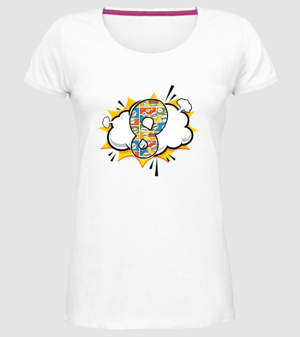 Birthday Comic Number 8 model alb pe tricou