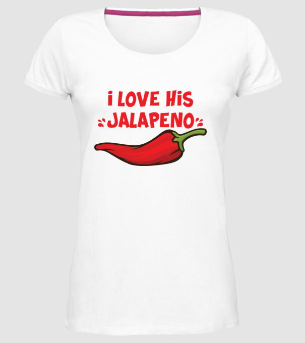 Couple JALAPENO model alb pe tricou