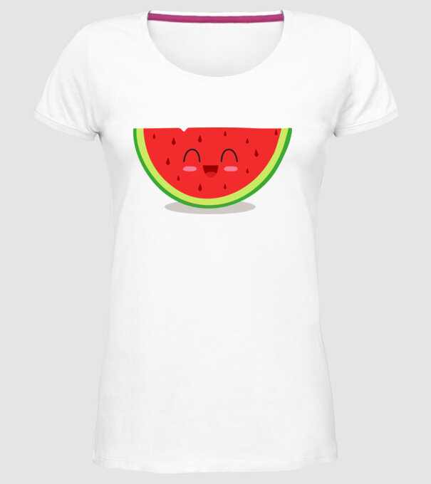 Pepene model alb pe tricou