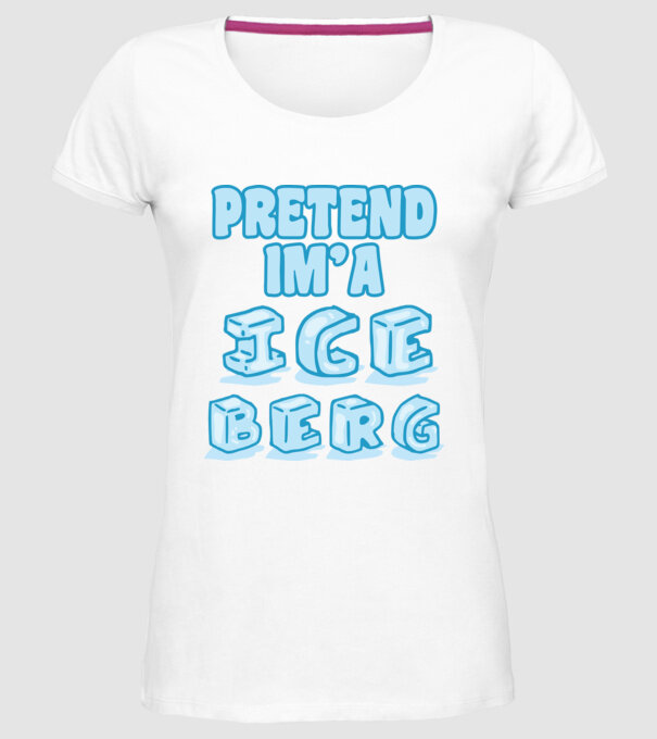 Iceberg carnaval model alb pe tricou