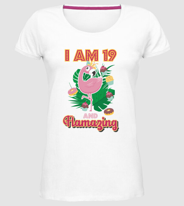 FLAMAZING Birthday 19 Years old model alb pe tricou