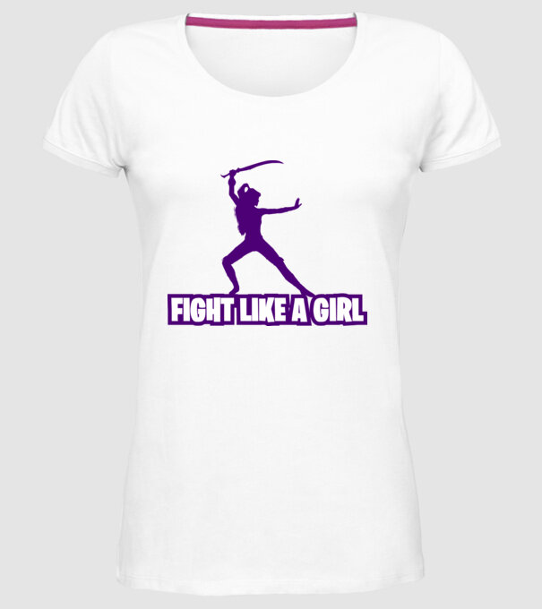 Fată Fortnite model alb pe tricou