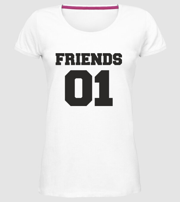 Friends 01 model alb pe tricou