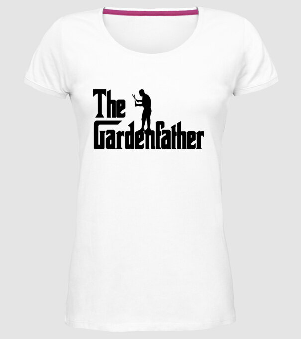 The Gardenfather model alb pe tricou