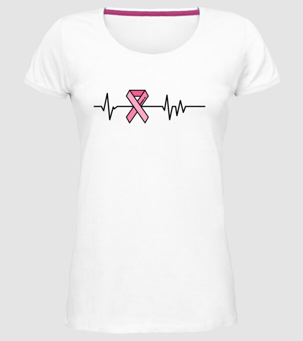 Heartbeat faith model alb pe tricou