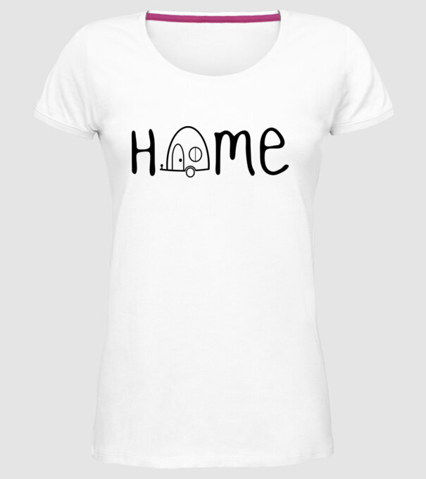 Home model alb pe tricou