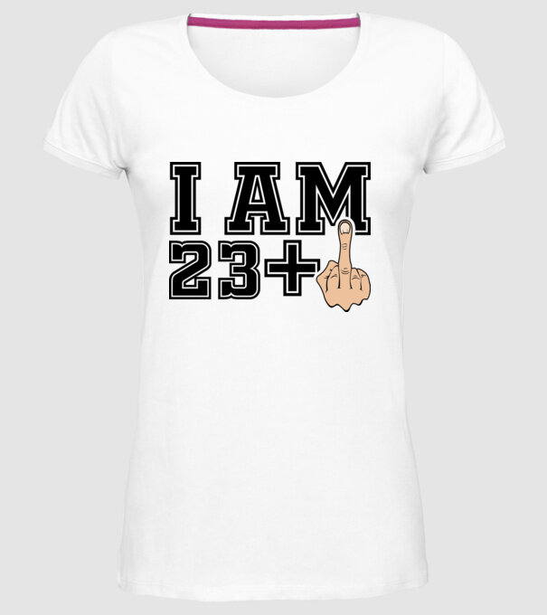 Funny Birthday I am 23 model alb pe tricou