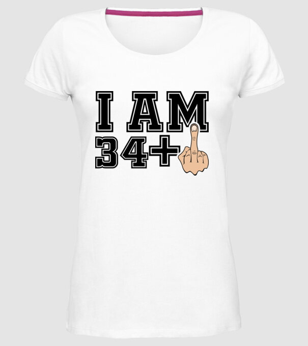 Funny Birthday I am 35 model alb pe tricou