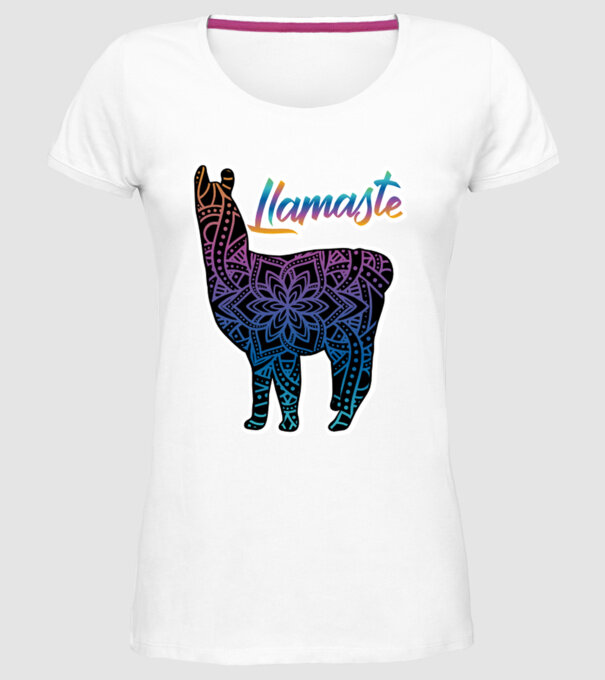 Lamaste color2 model alb pe tricou