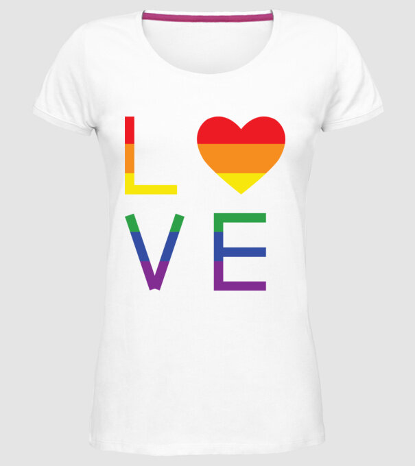 love lgbtq model alb pe tricou