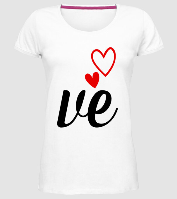 Cuplu LOVE model alb pe tricou