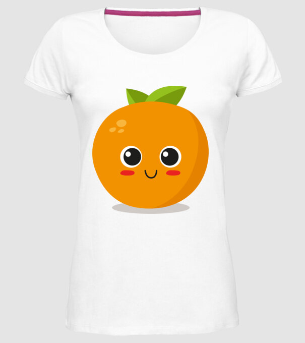 Portocală model alb pe tricou